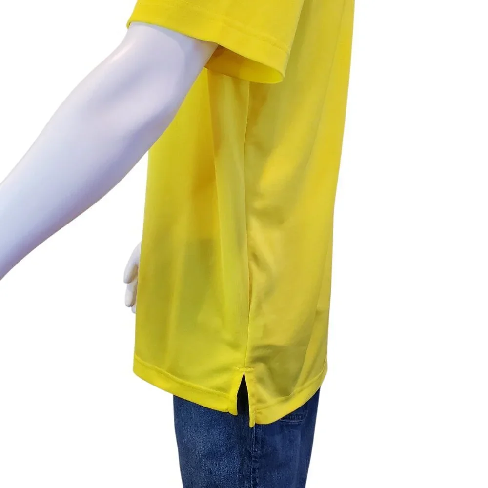 ADIDAS GOLF SZ L Men's Performance Short Sleeve Polo Shirt Bright Yellow